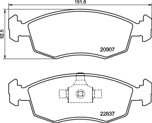 A.B.S. P 23 192 BREMBO Bremsbelagsatz, Scheibenbremse
